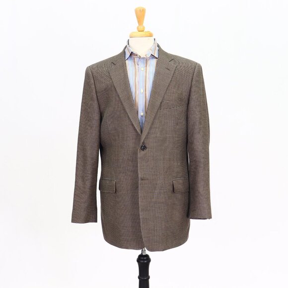 John W. Nordstrom 44L Brown HT 2-Button Sport Coat Blazer Jacket T025